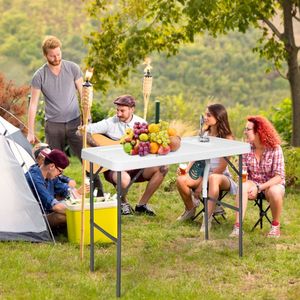 Table de cuisine de camping avec pulvérisateur, évier pliable et robinet pour les aventures en plein air et les campings - Product Image 6