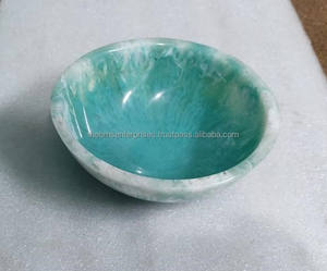 Cuenco completo hecho a mano de resina para fruta y ensalada Cuenco remolino de Resina 100% para comer, mezclar y servir - Product Image 1