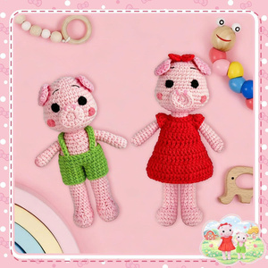 Ensemble de cadeaux au crochet Splandiant pour grandes sœurs, poupée cochon pour petite sœur et frère, cadeau pour célébrer les petites filles - Product Image 6