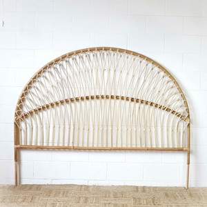 Têtes de lit en rotin faites à la main, très vendues, pour lits queen size, de haute qualité, en canne naturelle. - Product Image 4