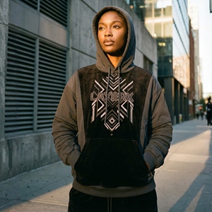 2026 Trendy Women Heavyweight <b>Hoodie</b> 500gsm Cotton Fleece 3D Embroidery Badge Punk Style Lined Breathable Pullover Manufacturer - Product Image 2