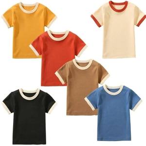T-shirt en coton pur de qualité supérieure 100% - Couleur unie - Streetwear - Tricoté - Respirant - Coupe classique - Pour hommes et femmes - Product Image 1
