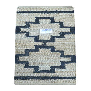 Alfombra de Yute Trenzada Hecha a Mano, Hermosa y de Alta Calidad, Alfombra Rectangular Natural, Textiles para el Hogar Sostenibles, Tapete para Puerta - Product Image 5