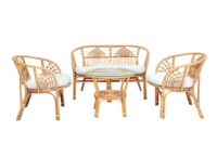 Bahama #23 ensemble de vie fauteuil en rotin canapé Table basse verre confortable élégant pour meubles de maison