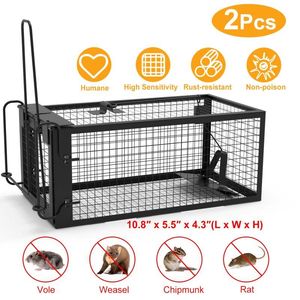 Confezione da 2 Trappole Umane per Roditori, Gabbia per Animali Domestici da Interno ed Esterno, Trappola per Ratti - Product Image 3