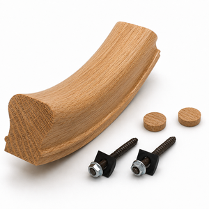 Rampe d'escalier réglable sur mesure en bois massif, modèle 7012, raccord de connexion Upeasing, résistant à la rouille et à l'eau, fixation murale, durable - Product Image 3