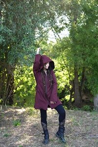 เสื้อแจ็คเก็ตมีฮู้ด ลายเรขาคณิตศักดิ์สิทธิ์ เสื้อคลุมสไตล์เอลฟ์ สำหรับฤดูใบไม้ร่วงและฤดูหนาว เสื้อผ้าสำหรับเทศกาล สไตล์โบโฮ  เสื้อคลุมสำหรับกิจกรรมทางจิตวิญญาณ - Product Image 4