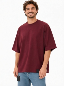 T-shirts Homme Oversize Personnalisables avec Logo – Collection Été 2026 – Créez Votre Propre Logo – T-shirts Homme Unis en Jersey 100% Coton Épais - Product Image 5