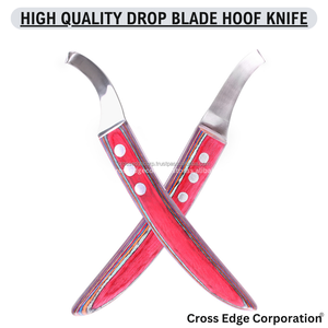 Cuchilla de bucle de hoja de caída hecha en fábrica-Hoja afilada para recortar y acicalar suministros de herradura de precisión. Con mango de madera - Product Image 2