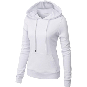 Sweat-shirts en molleton 100 % coton pour femmes et grandes tailles, respirants, avec capuche, teinture unie, pour l'hiver, best-sellers - Product Image 3