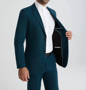Costume formel pour homme de couleur turquoise, fabriqué au Pakistan, sur mesure, élégant et moderne, coupe ajustée, costume 2 pièces pour mariage - Product Image 5