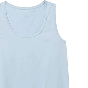 Débardeur de sport personnalisé pour femme, débardeur en coton uni sans manches pour femme, débardeur décontracté à col rond pour femme, débardeur d'été - Product Image 5