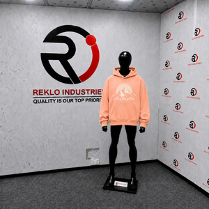 Sudadera con Capucha Oversize Personalizada con Estampado Gráfico Peach Mountain, Unisex, Estilo Urbano Casual de Invierno, Venta al por Mayor - Product Image 3