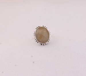 Natural Yellow <b>Jade</b> Bezel Setting <b>Ring</b> 925 Sterling Silver Women's Genuine Stone Purple Gemstone Wedding February - Product Image 1