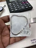 Pulsera de Plata de Ley 925 con Diamantes CVD Facetados - Certificación IGI, Joyería para Fiestas y Regalos