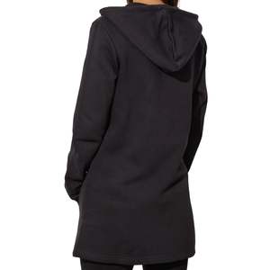 Sweat-shirt à capuche zippé long pour femme, décontracté, surdimensionné, en polaire, avec poches, hiver, vente en gros, OEM personnalisé - Product Image 4