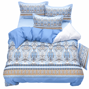 Ensemble de draps en coton 3 pièces avec deux taies d'oreiller assorties Literie douce et respirante pour la maison - Product Image 4