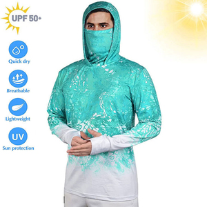 Vêtements de pêche unisexes confortables pour l'extérieur, mode, protection UPF 50+, imperméables, coupe-vent, respirants, séchage rapide, sweat à capuche à manches longues - Product Image 5