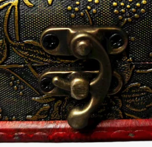 Handmade Vintage <b>Wooden</b> Jewelry Box - Antique Style <b>Treasure</b> <b>Chest</b> with Metal Latch & Floral Embossed Design - Product Image 6