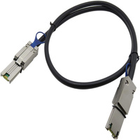 Kabel Data Farsince 1m SFF-8088 ke SFF-8088 Mini SAS HD 6Gbps PE Berpelindung Aluminium Foil Tembaga Kemurnian Tinggi untuk Penggunaan Server