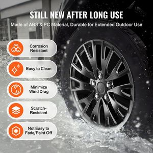 Copricerchi Robusti e Durevoli da 16 Pollici in ABS con Foro per Valvola a Scatto, Resistenti ai Graffi - Product Image 6