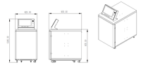 Armoire de numérisation RFID UHF intelligente de type chariot pour documents, avec scanner RFID, écran 10,1 pouces, WiFi/4G et capacité d'inventaire de 300 pièces