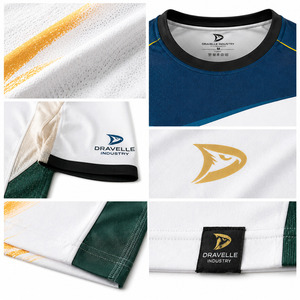 Maillot de padel de luxe pour équipe, à faible MOQ, OEM, séchage rapide, en jersey de polyester recyclé avec panneaux latéraux micro-perforés - Product Image 5
