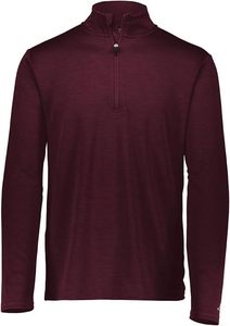 Sweat-shirt de sport pour homme à manches longues et demi-zip, haut de fitness respirant, compression pour la course, écologique et à séchage rapide - Product Image 3