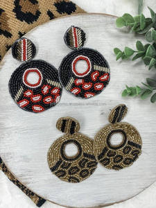 Pendientes Colgantes Hechos a Mano con Cuentas, Lindos, con Forma de Flor de Pascua y Pollo, Joyería de Cuentas de Semillas Multicolor, Estilo Bohemia, Regalo, Diseño Personalizado - Product Image 6