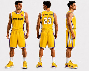 Uniforme de Baloncesto Personalizado con Logotipo, Cuello en V, Sin Mangas, Impresión Sublimada, Material 100% Poliéster Ecológico - Product Image 1