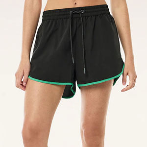 Shorts de sport respirants en maille pour femmes, taille élastique, anti-transparence, en spandex, grandes tailles - Product Image 1