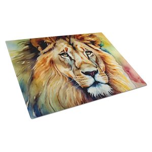 Planche à découper décorative en verre trempé grand format motif lion, nouvelle planche de cuisine pour couper et servir - Product Image 1