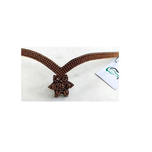 Diseñador Royal Golden Crystal Star-Shaped Personalizable Negro Marrón Cuero Cómodo Caballo Halter Brow Band Rub International - Product Image 2
