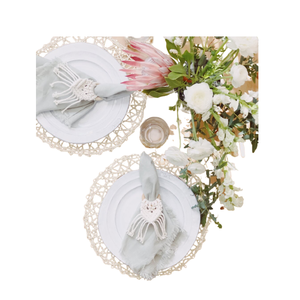 <b>Established</b> Design Set of Macrame Beaded Napkin Ring for Table Decoration Clothes Ring for Tableware & Kitchen Accessories - Product Image 1