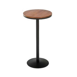 Mesa de Bar Moderna de Madera Premium con Base Metálica de Alta Calidad, Muebles de Bar Duraderos y Ecológicos para Restaurante, Cafetería, Pub y Hogar - Product Image 1