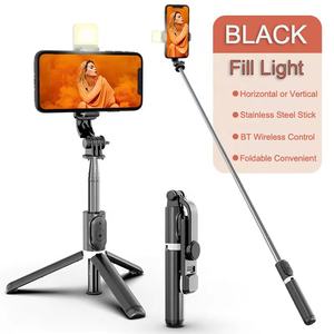 Trépied pour perche à <span class=keywords><strong>Selfie</strong></span> Q02S, lumière de remplissage, 1045mm, rétractable, avec télécommande bluetooth sans fil, Rotation à 360 degrés, support de caméra, pour téléphone - Product Image 6