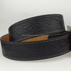 Ceinture et accessoires d'outillage en cuir occidental pleine fleur de couleur beige et noir fabriqués à la main de super qualité pour unisexe - Product Image 6