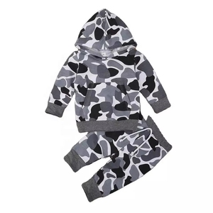 Ensemble de vêtements pour bébé garçon, sweat-shirt camouflage en coton, pantalon, tenue pour enfant, automne hiver, survêtement chaud 2 pièces - Product Image 5