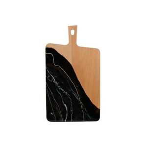 Tabla de servir de madera de acacia con arte de resina oceánica, bandeja de charcutería de epoxi hecha a mano con diseño de olas de playa, bandeja de queso con temática costera, arte de cocina - Product Image 3