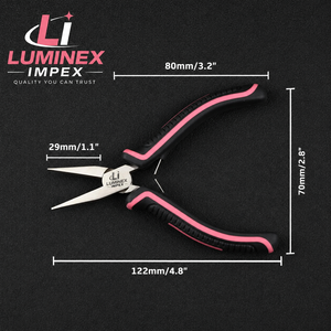 LUMINEX IMPEX LUB=113 <b>Long</b> <b>Nose</b> Stainless Steel Lightweight Smooth Work Jewelry Making Polishing Pliers for Bracelet Making DIY - Product Image 6