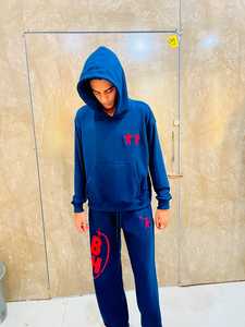 Conjunto Deportivo de Dos Piezas para Hombre, Invierno, con Pedrería, 100% Algodón, Tela Suave, Estilo Casual para Uso Diario, Moda - Product Image 1