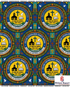 Premium African Wax Print Fabric 36 Inch Width Cotton Wax For Home Textile Decor Cameroun Church Design - Product Image 6
