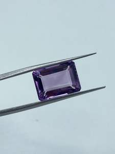 หินอเมทิสต์ธรรมชาติคุณภาพสูง 7.35 กะรัต 10x14 มม. รูปทรงสี่เหลี่ยมผืนผ้า สีม่วง คุณภาพสูงสำหรับทำจี้ - Product Image 4