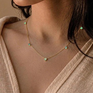 Magnifique collier pendentif en opale noire véritable, pendentif en opale naturelle et or pour femmes - Product Image 3