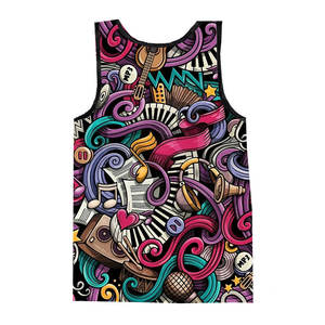 Camisetas sin Mangas con Estampado 3D de Grafiti Neón, para Hombre y Mujer, Estilo Hip Hop, Casual, Holgadas, para Verano - Product Image 3