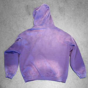 Sudadera con Capucha Extra Grande para Hombre, Color Morado Sólido, Algodón French Terry, Estilo Casual Urbano, Corte Regular, para Otoño - Product Image 2