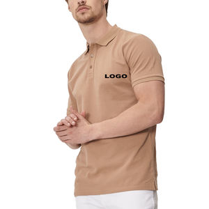เสื้อโปโลคุณภาพสูงแบบกำหนดเองสำหรับผู้ชาย คอริบบิ้น ปักโลโก้ เสื้อกอล์ฟเรียบๆ เสื้อโปโลเปล่าสำหรับผู้ชาย - Product Image 1