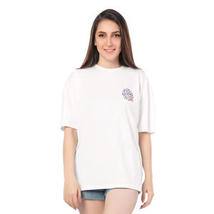 เสื้อยืดพิมพ์ลายลำลองสำหรับผู้หญิง รับผลิตแบบ OEM ODM โรงงานผู้ผลิต ขายส่งจำนวนมาก รับทำแบรนด์ส่วนตัว โลโก้สั่งทำ คุณภาพส่งออกตามสั่ง - Product Image 1