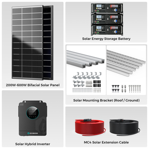 Système de stockage d'énergie solaire hybride, kit solaire 5 kW, 10 kW, 15 kW, 20 kW, système solaire hors réseau pour maison, kit complet pour maison - Product Image 2