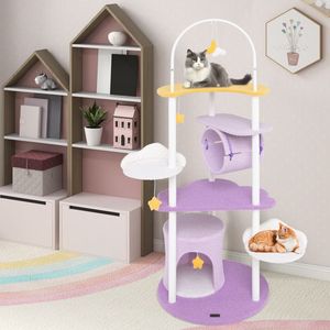 Torre per Gatti da Interno Moderna con Struttura in Metallo, Altezza 62 Pollici, Altezza Personalizzabile - Product Image 3